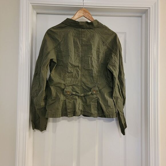 Caslon Army Green Utility Jacket SZ medium - Picture 2 of 4